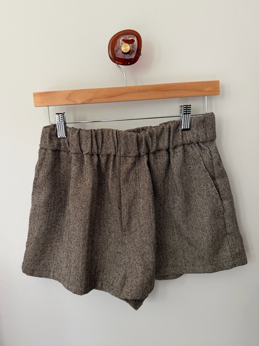 DISSH Herringbone Women's Shorts - Brown